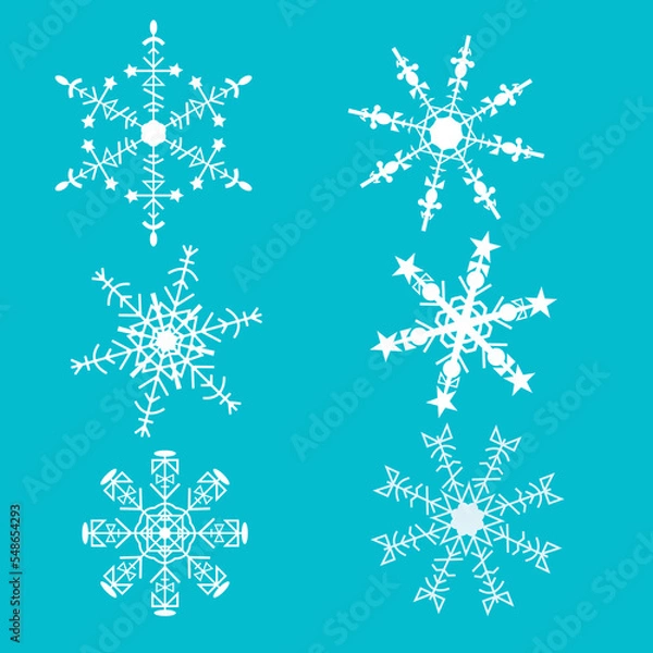 Fototapeta Snowflake for christmas poster vectorized