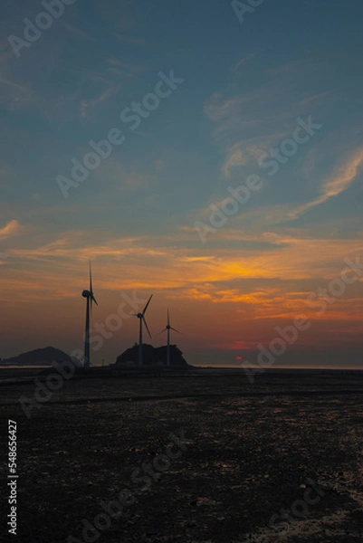 Fototapeta sunset at the beach