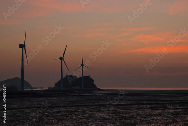 Fototapeta sunset at the beach
