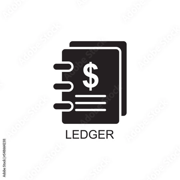 Obraz ledger icon , management icon vector