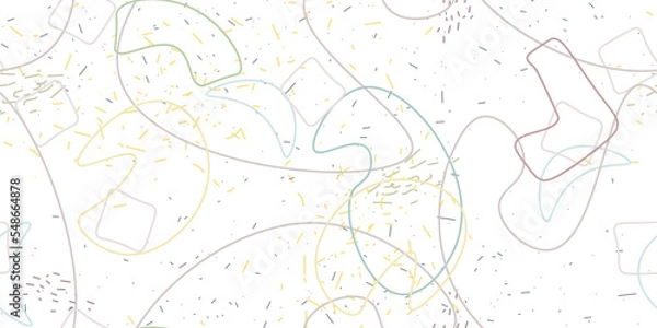 Fototapeta Chaotic Simple Seamless Pattern Textile One Line