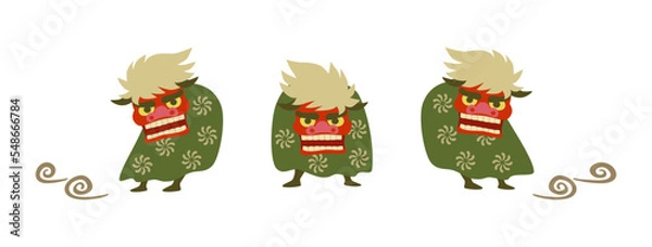 Fototapeta 獅子舞のイラスト