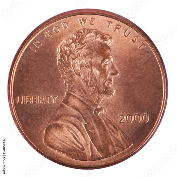 Obraz Isolated Penny - Heads Frontal