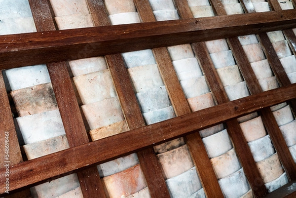 Obraz side of old tiled roof