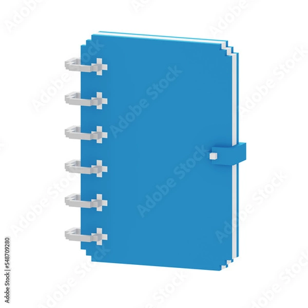 Obraz Notebook 3D Voxel Illustration Brand Logo Editable