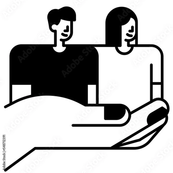 Obraz assistance solid icon