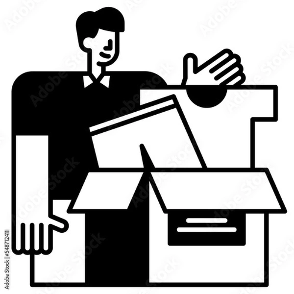 Fototapeta clothes donation solid icon