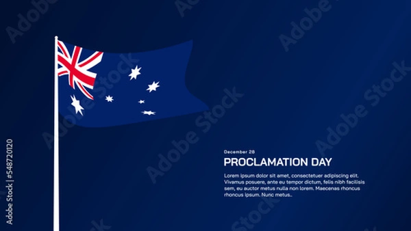 Obraz Proclamation day background design. Australia proclamation day background. Australian flag background design.
