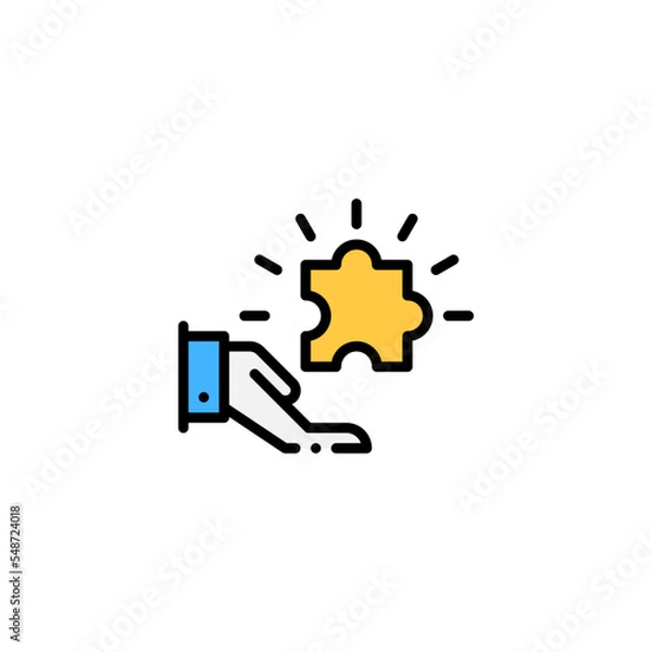 Fototapeta solution icon