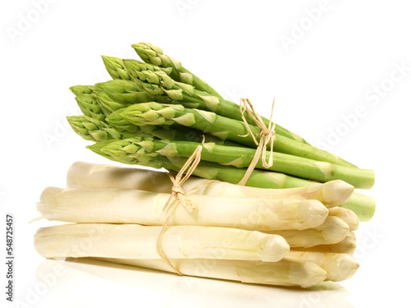 Obraz Green and white Asparagus Bundle - Transparent PNG
