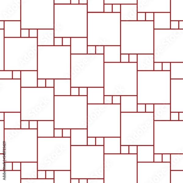 Fototapeta Christmas abstract seamless pattern. Design for fabric, wrapping gift paper and backgrounds. Winter holiday season. Vector illustration. 
