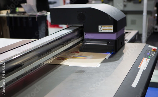 Fototapeta Digital printing machine. Printing industry.