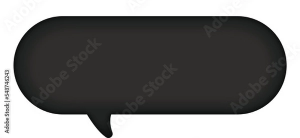 Fototapeta 3d Text Box Black Message Bubble