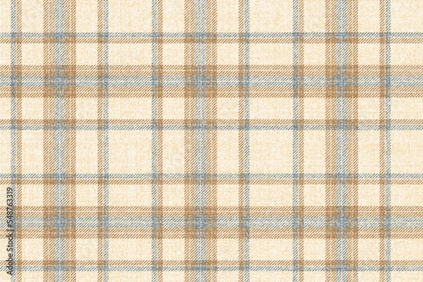 Obraz grungy ragged fabric texture light femail girls classic colors tweed, down scarf, brown gray strips on beige checkered gingham seamless ornament for plaid tablecloths shirts tartan clothes dresses bed