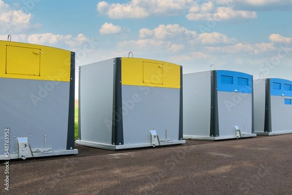 Fototapeta Bornes de collecte de déchets ménagers