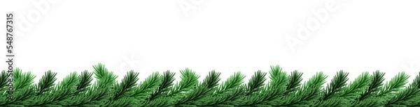 Obraz christmas branch on transparent background.