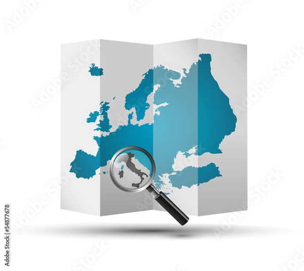 Fototapeta Mapa Włochy