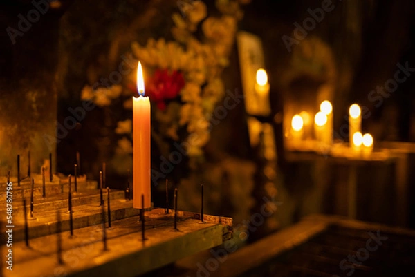 Obraz 洞窟の中の蝋燭