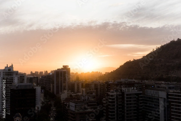 Obraz sunset over the city