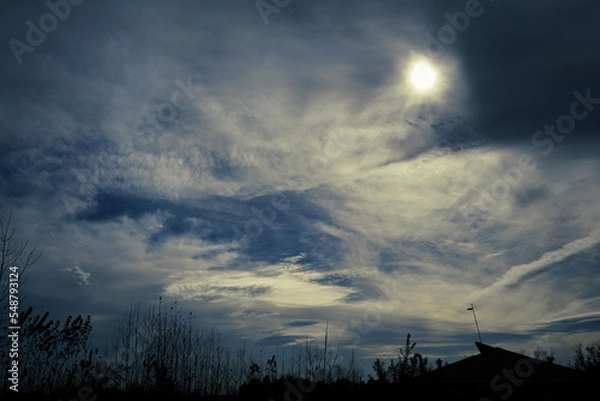 Obraz time clouds over the city