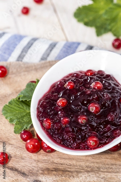 Fototapeta Fresh made Red Currant Jam