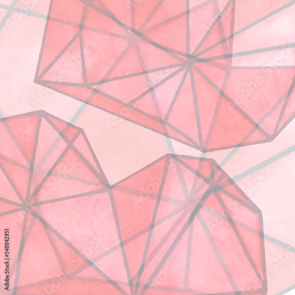Fototapeta background of hearts with broken lines for postcards