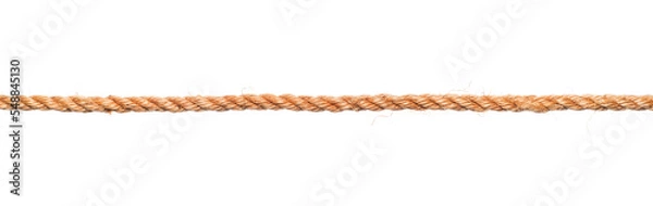 Fototapeta Strong rough brown rope. Png isolated with transparency