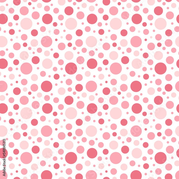 Fototapeta Cute dotted vector seamless pattern isolated on white background. Square composition