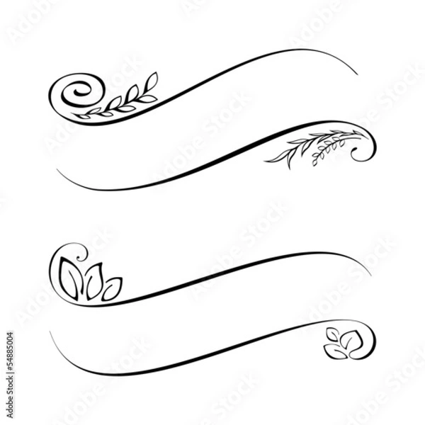 Obraz Calligraphic design elements