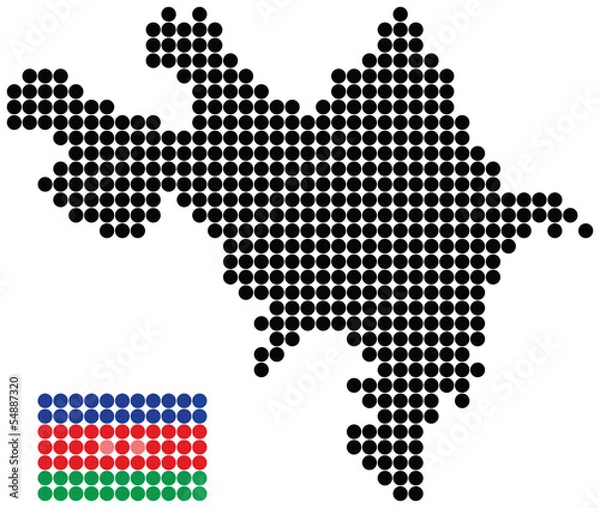 Obraz Azerbaijan map
