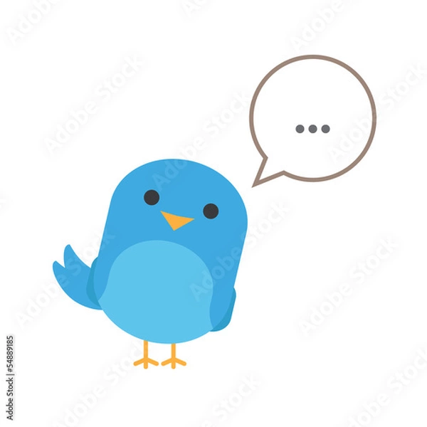 Obraz Blue bird with balloon