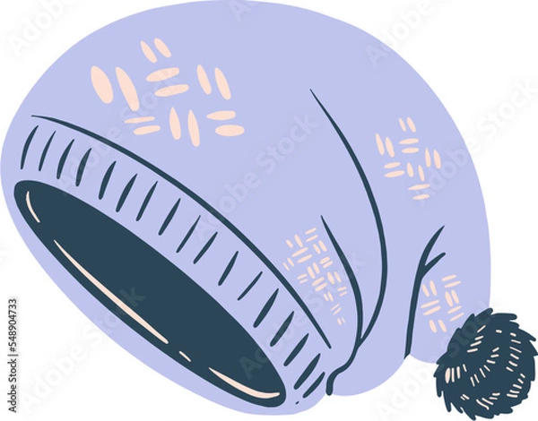Obraz A warm winter beanie illustration