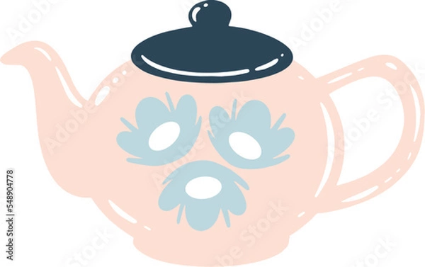 Obraz A flowery teapot illustration