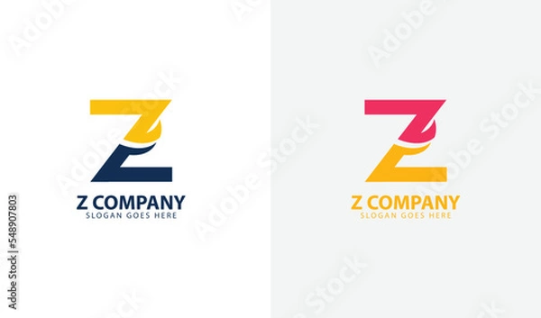Fototapeta letter z company logo template simple design