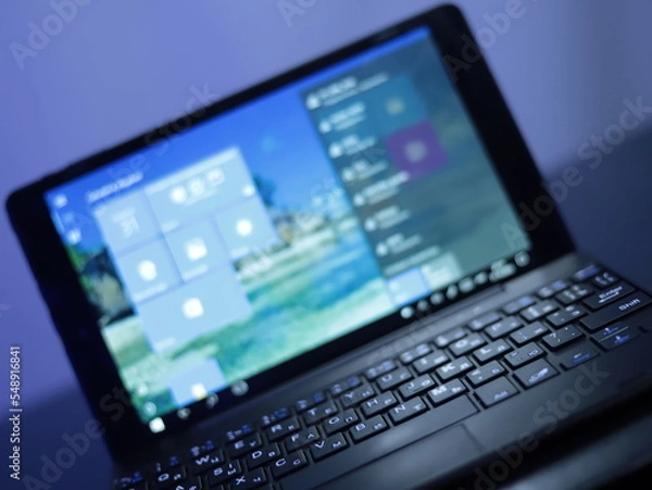 Fototapeta tablet laptop
