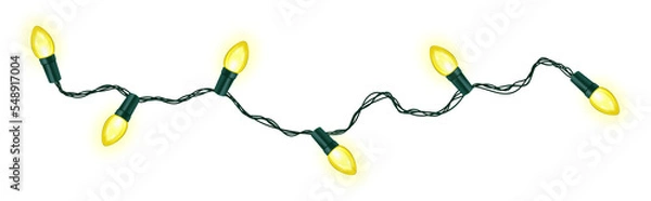 Obraz christmas light on transparent background.