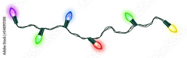 Obraz christmas light on transparent background.