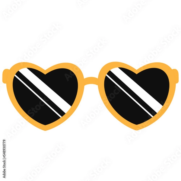 Fototapeta Heart Shaped Sunglasses Decorative Elements