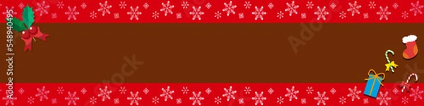 Obraz クリスマス　ブログヘッダー 　背景　壁紙　イラスト