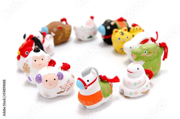 Obraz 干支 十二支置物