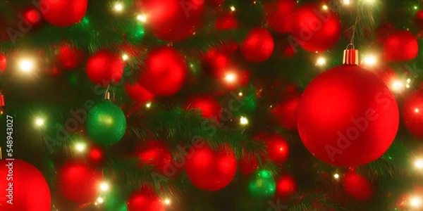 Obraz christmas balls, Made by AI, Artificial Intelligence
