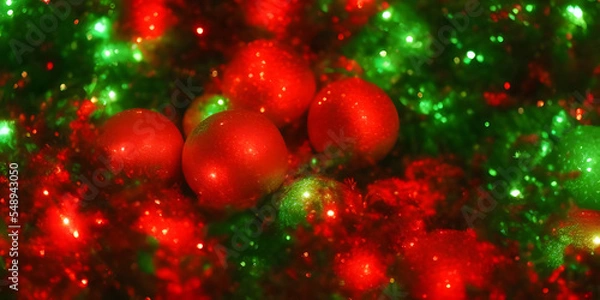 Obraz christmas balls, Made by AI, Artificial Intelligence

