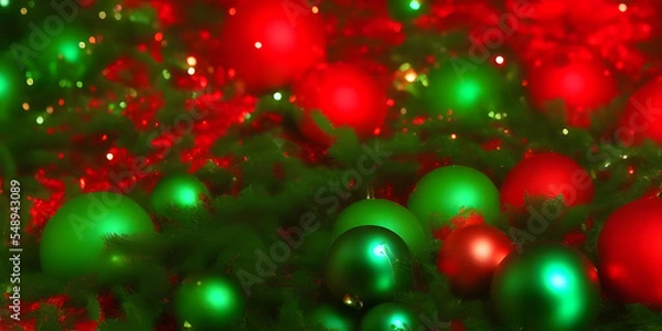 Obraz christmas balls, Made by AI, Artificial Intelligence
