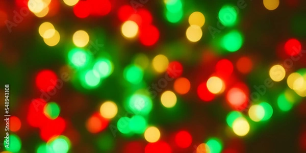 Obraz christmas lights bokeh effect, Made by AI, Artificial Intelligence
