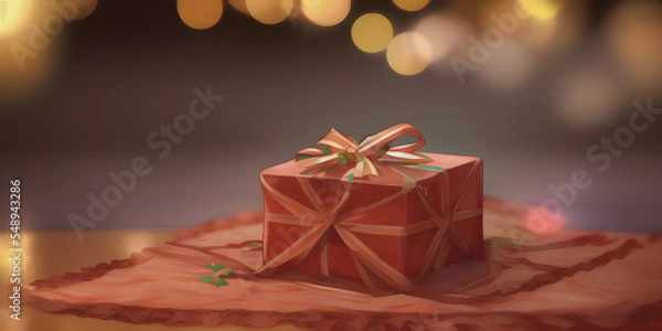 Obraz christmas gift box, Made by AI, Artificial Intelligence
