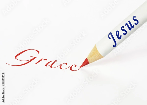 Obraz Jezus pisze łaskę