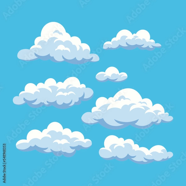 Obraz clouds set vectors isolated. Clouds image background.