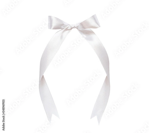 Obraz white bow isolated on white background