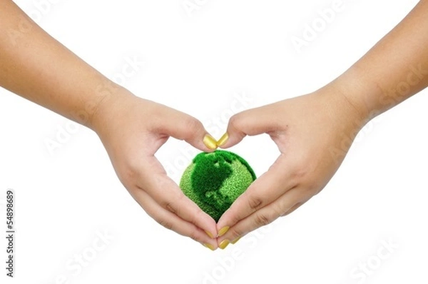 Obraz Hand make a heart.