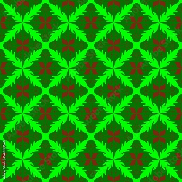 Obraz seamless pattern with green leaves